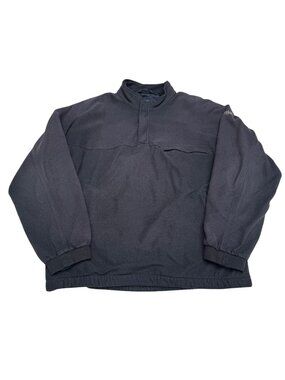 DryJoys By FootJoy Men's XL Black Pullover Windbreaker Elastic Cuffs Quarter-Zip